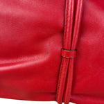 Burberry Red Leather Haymarket Check Shoulder Bag