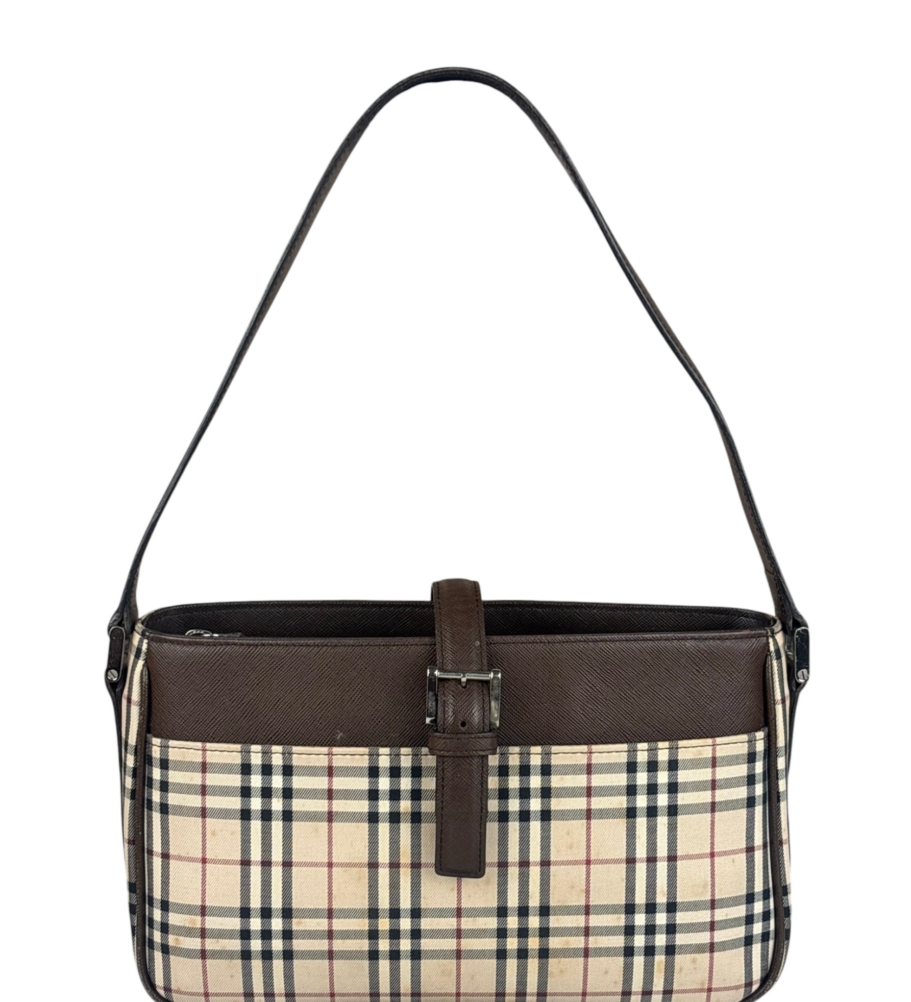 Burberry Brown Leather House Shoulder Bag