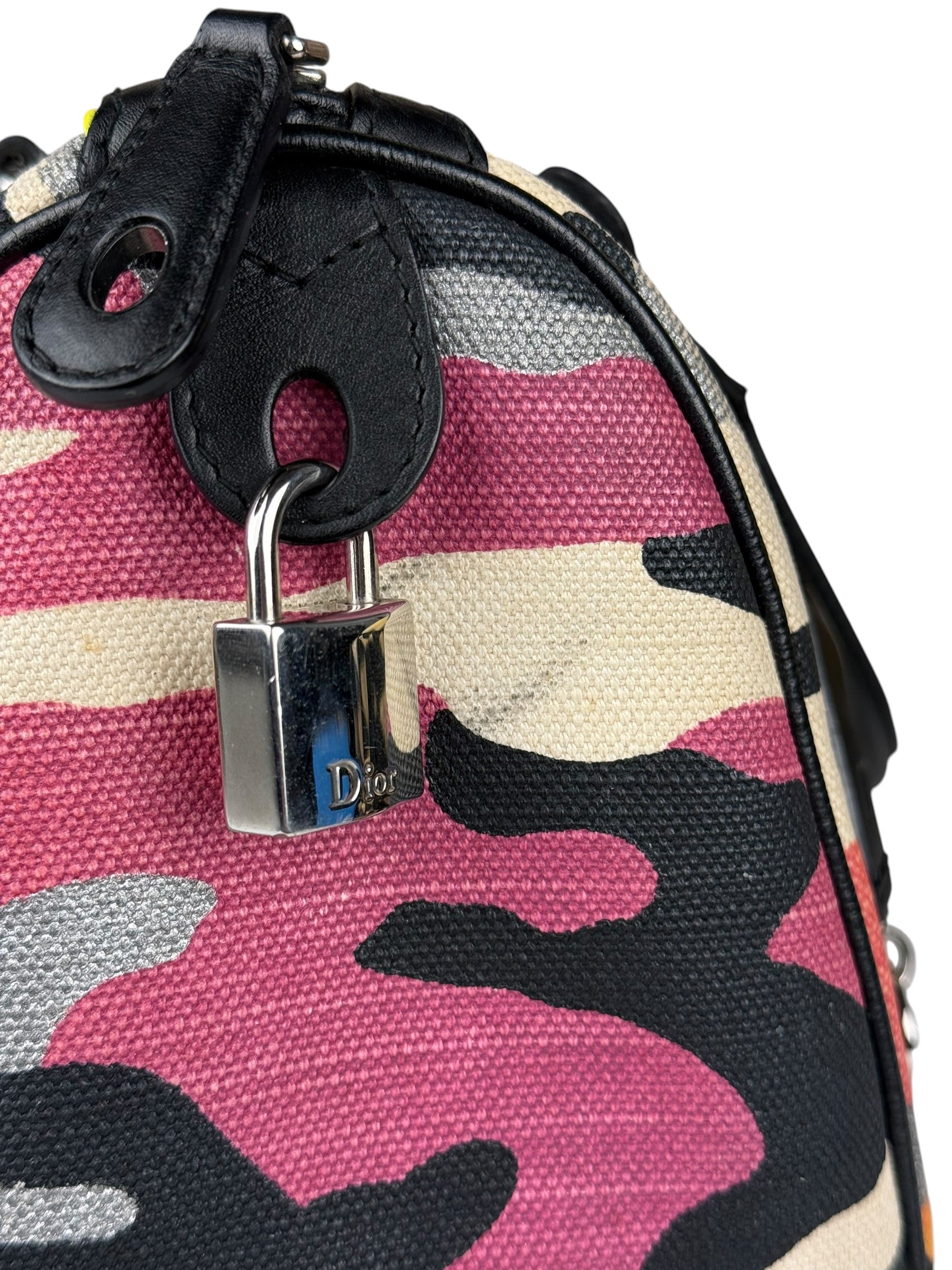 Christian Dior x Anselm Reyle Camouflage Boston Bag
