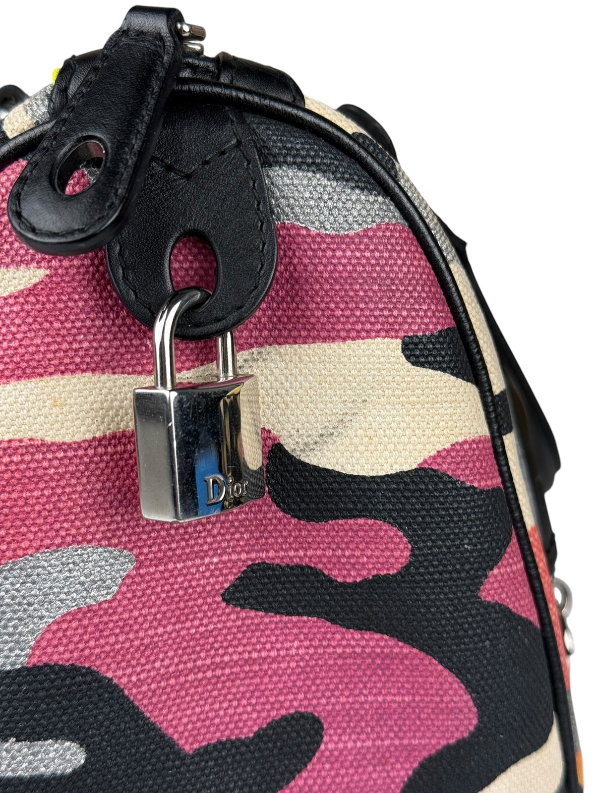 Christian Dior x Anselm Reyle Camouflage Mini Boston Handbag