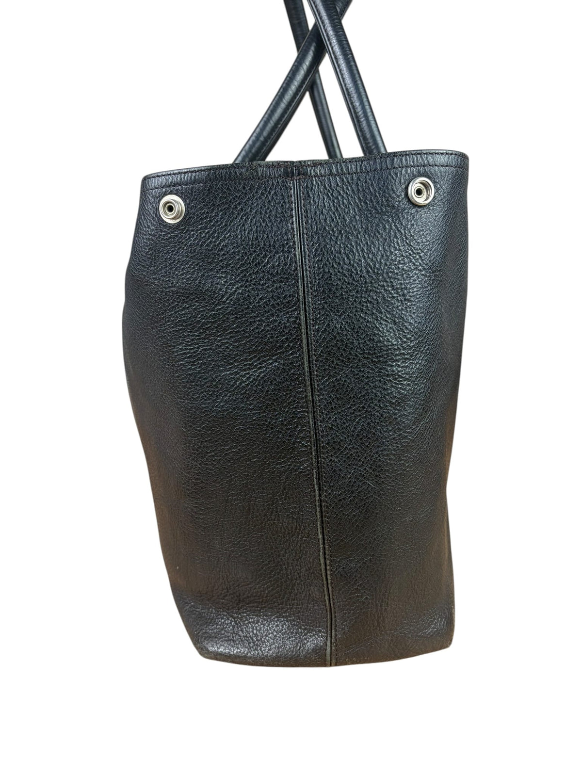 Chrome Hearts Black Leather Large Tote