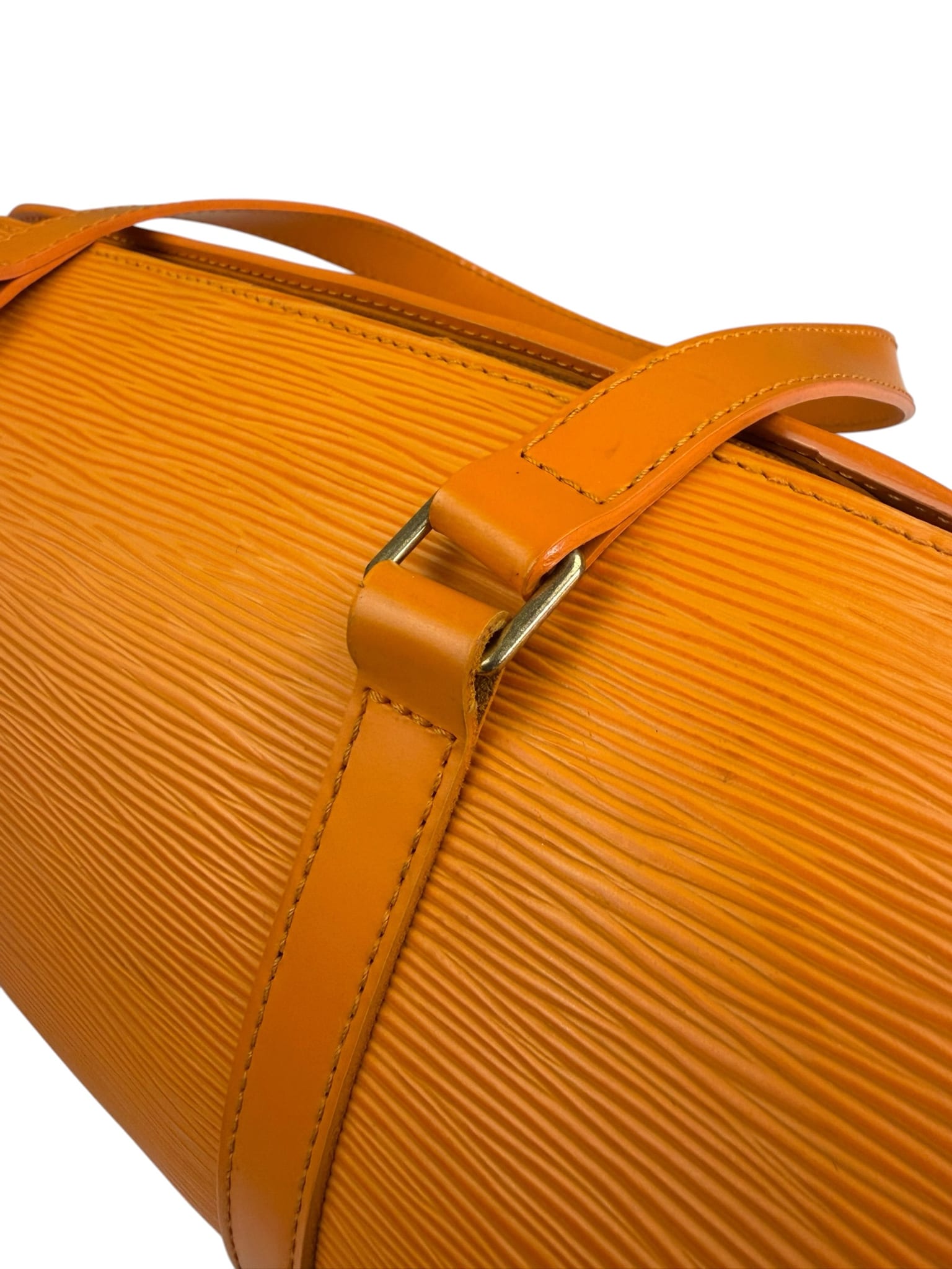 Louis Vuitton Orange Epi Leather Soufflot Handbag