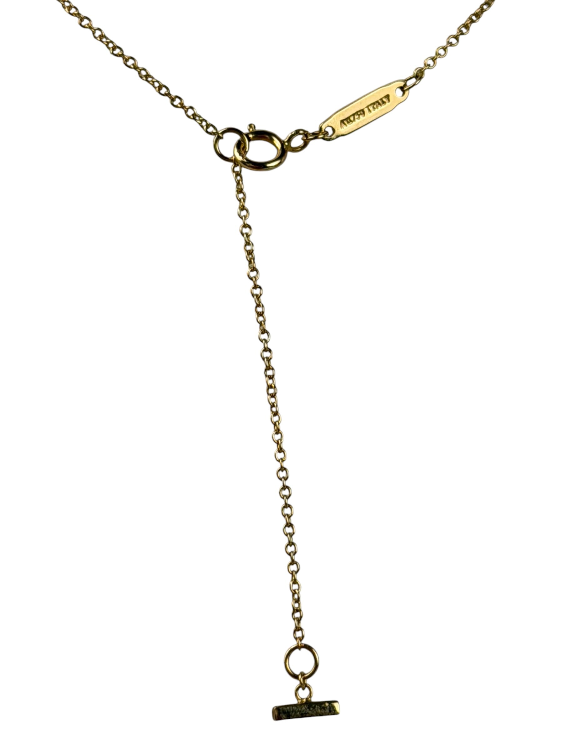 Tiffany & Co.T Smile Yellow Gold & Diamonds Pendant Necklace