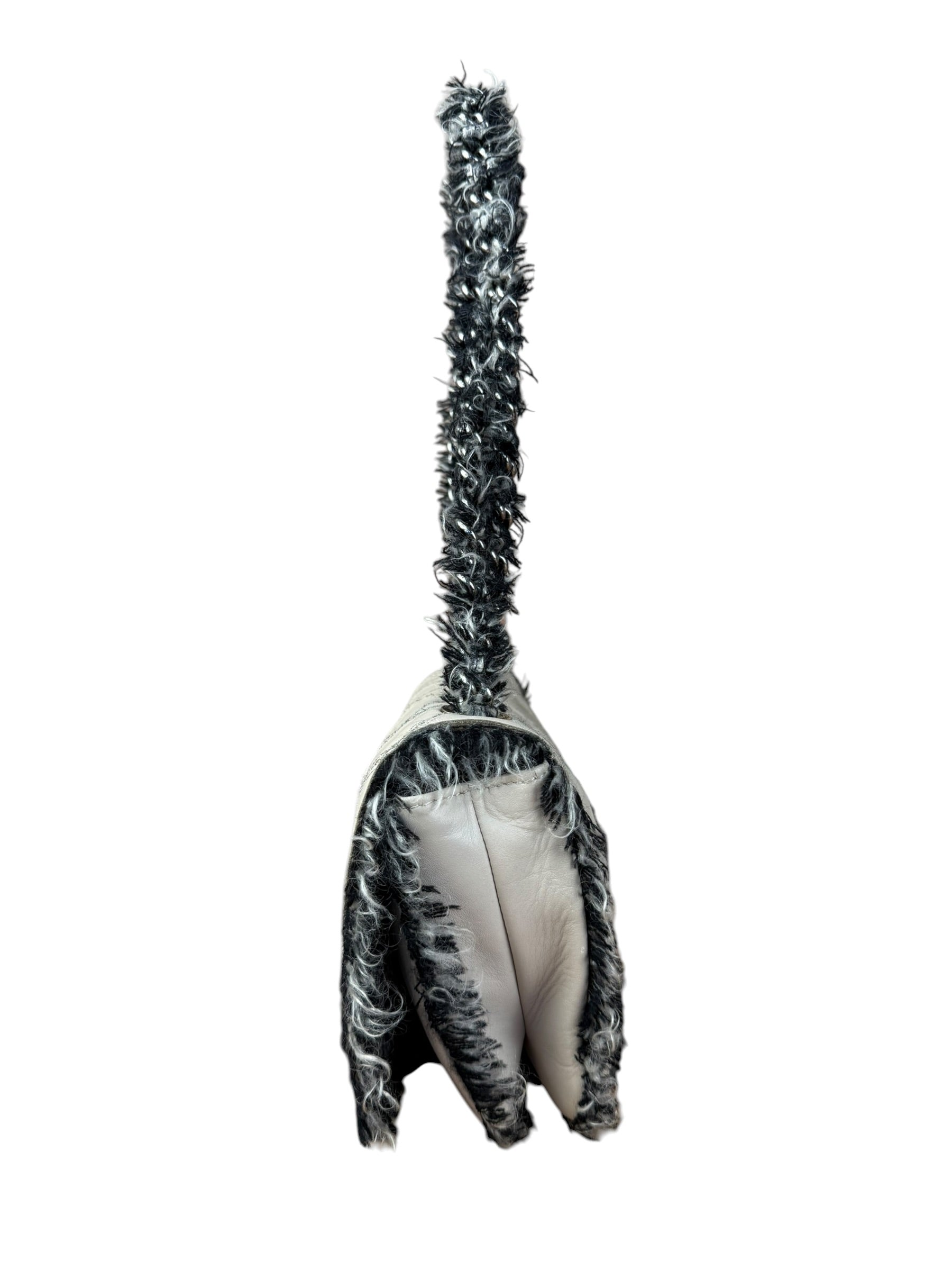 Chanel Tweedy Quilted Leather Fringe Flap Bag 2011
