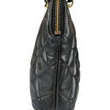Chanel Vintage Black Quilted Leather Shoulder Bag 1987