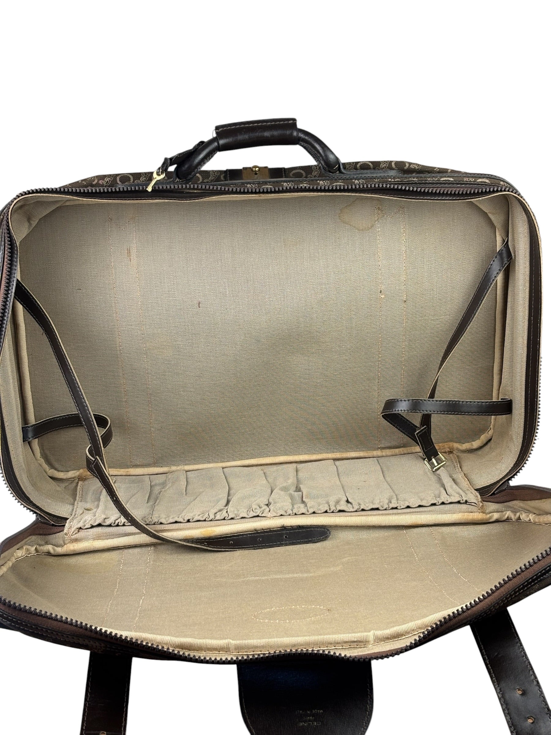 Celine Vintage Macadam Canvas Travel Bag