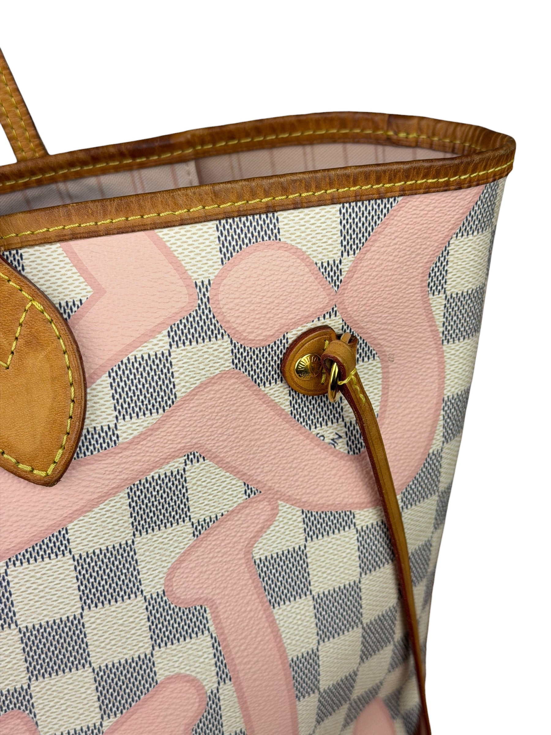 Louis Vuitton Limited Edition Pink Damier Azur Tahitienne Neverfull GM