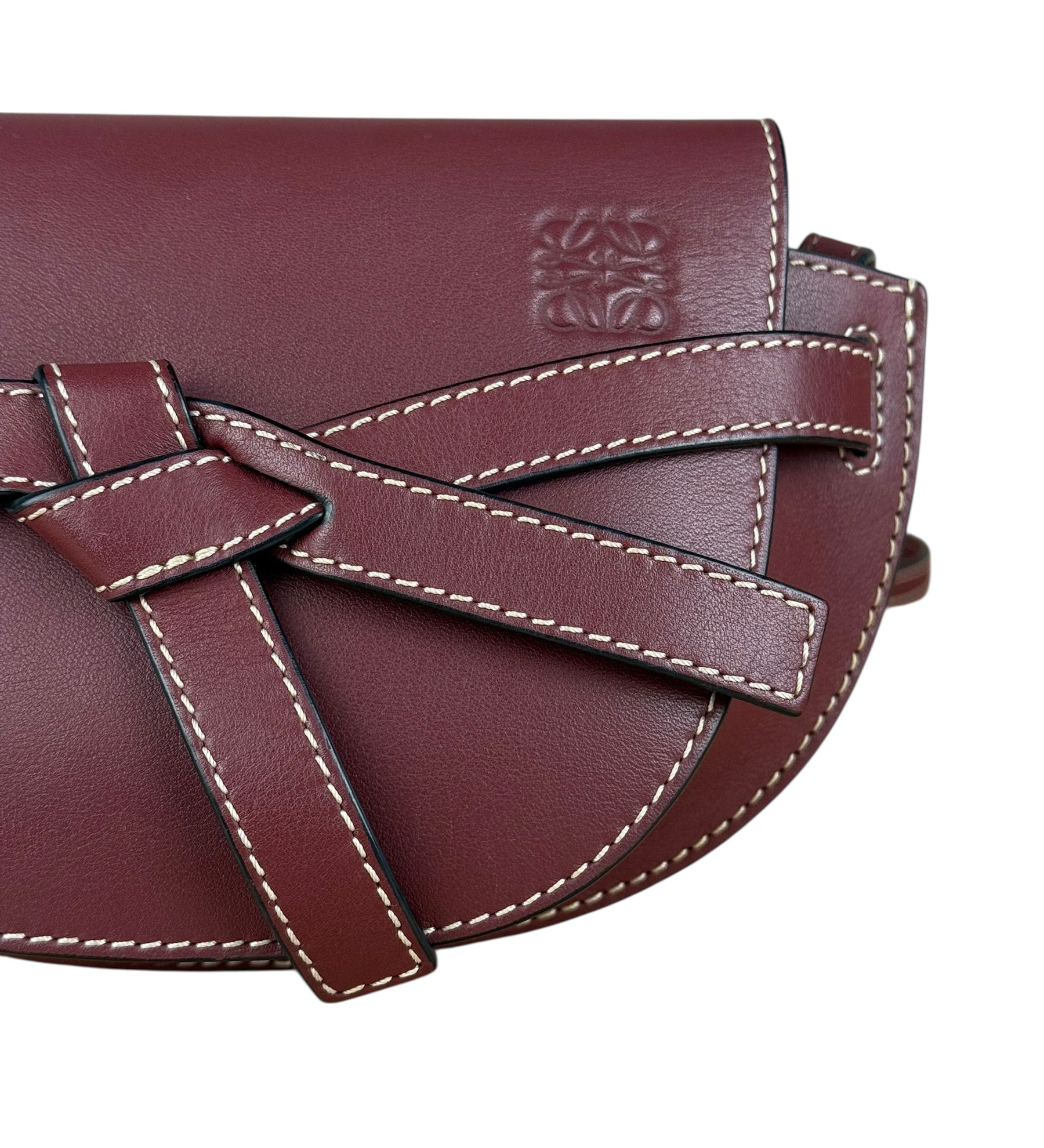 Loewe Mini Burgundy Gate Crossbody