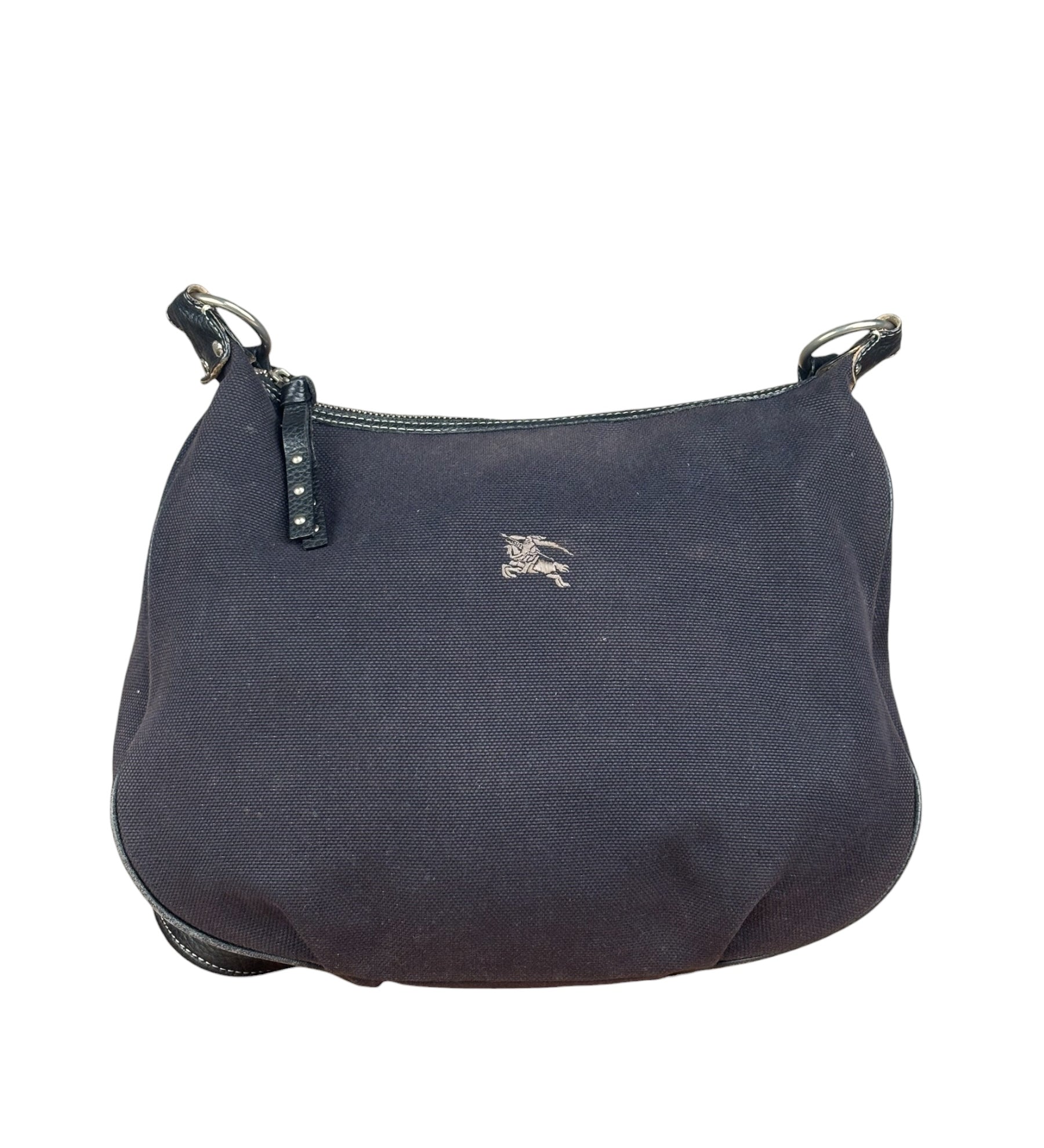 Burberry Vintage Black Canvas Crossbody Bag