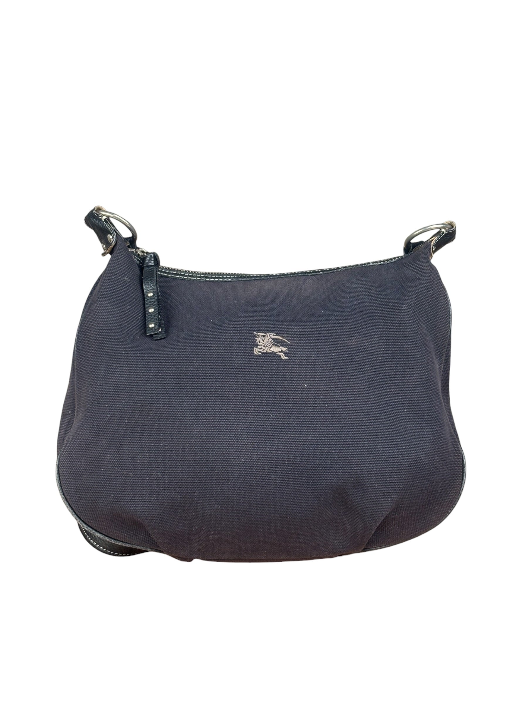 Burberry Vintage Black Canvas Crossbody Bag