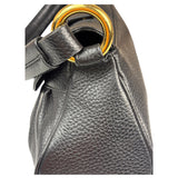 MCM Black Pebbled Leather Baugette
