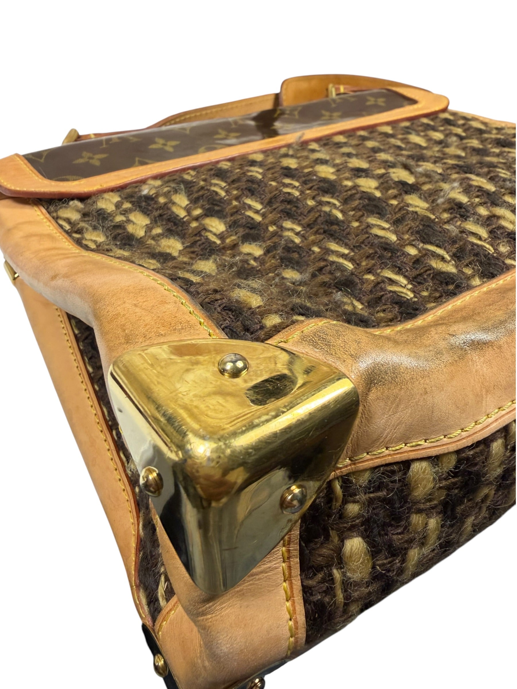 Louis Vuitton Brown Monogram Ambre Tweedy Zip GM