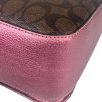 Coach Metallic Berry Leather Signature Cassidy Two-Way Bag