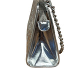 Chanel Metallic Silver Patent Leather Lucky Symbols Embossed Pochette 2007