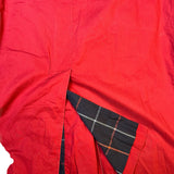 Burberry Vintage Red/Navy Check Mid Length Coat
