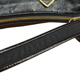 Coach Black Poppy Liquid Gloss Leather Storypatch Hobo Bag