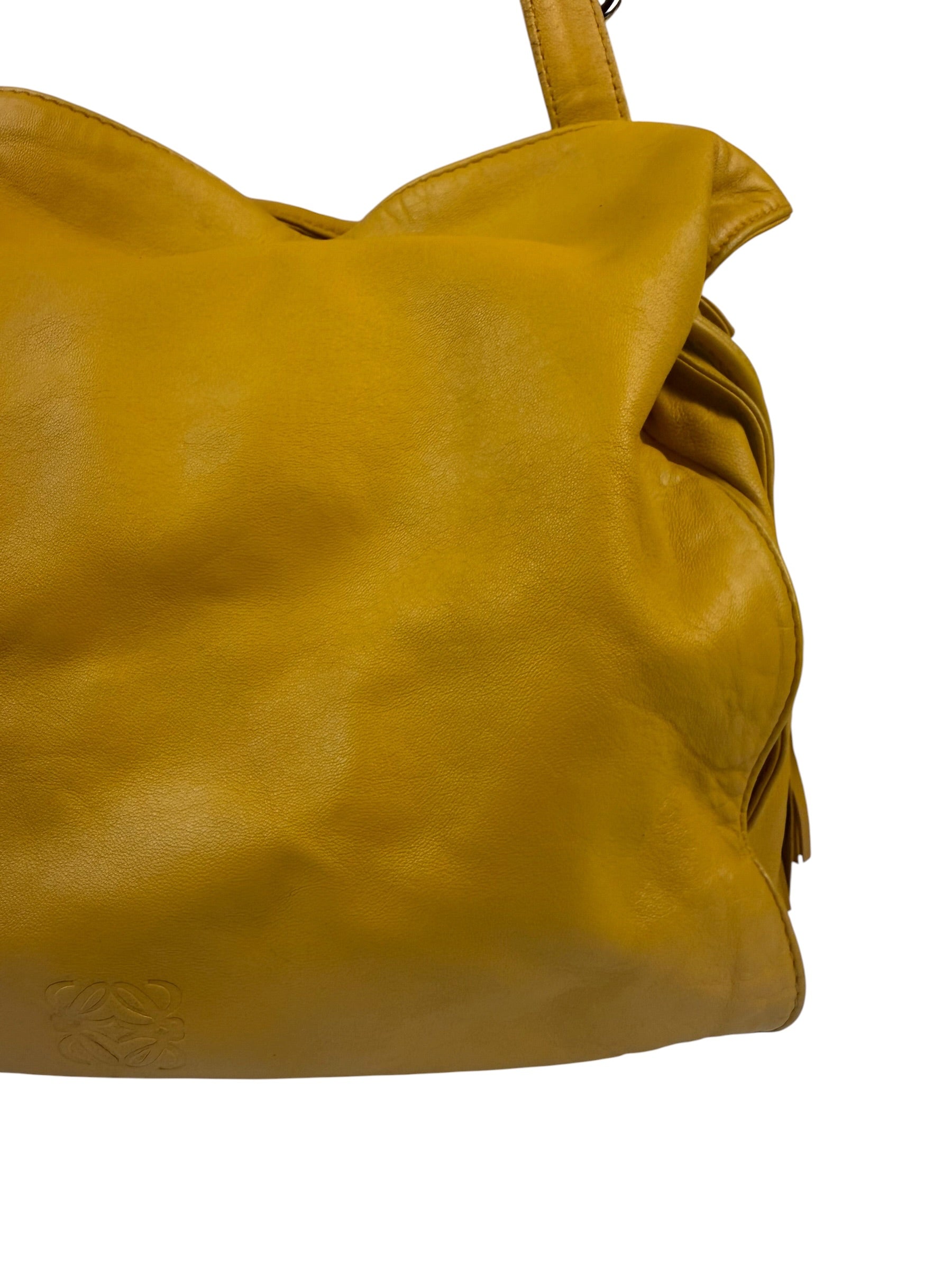 Loewe Vintage Yellow Leather Flamenco Tote Bag
