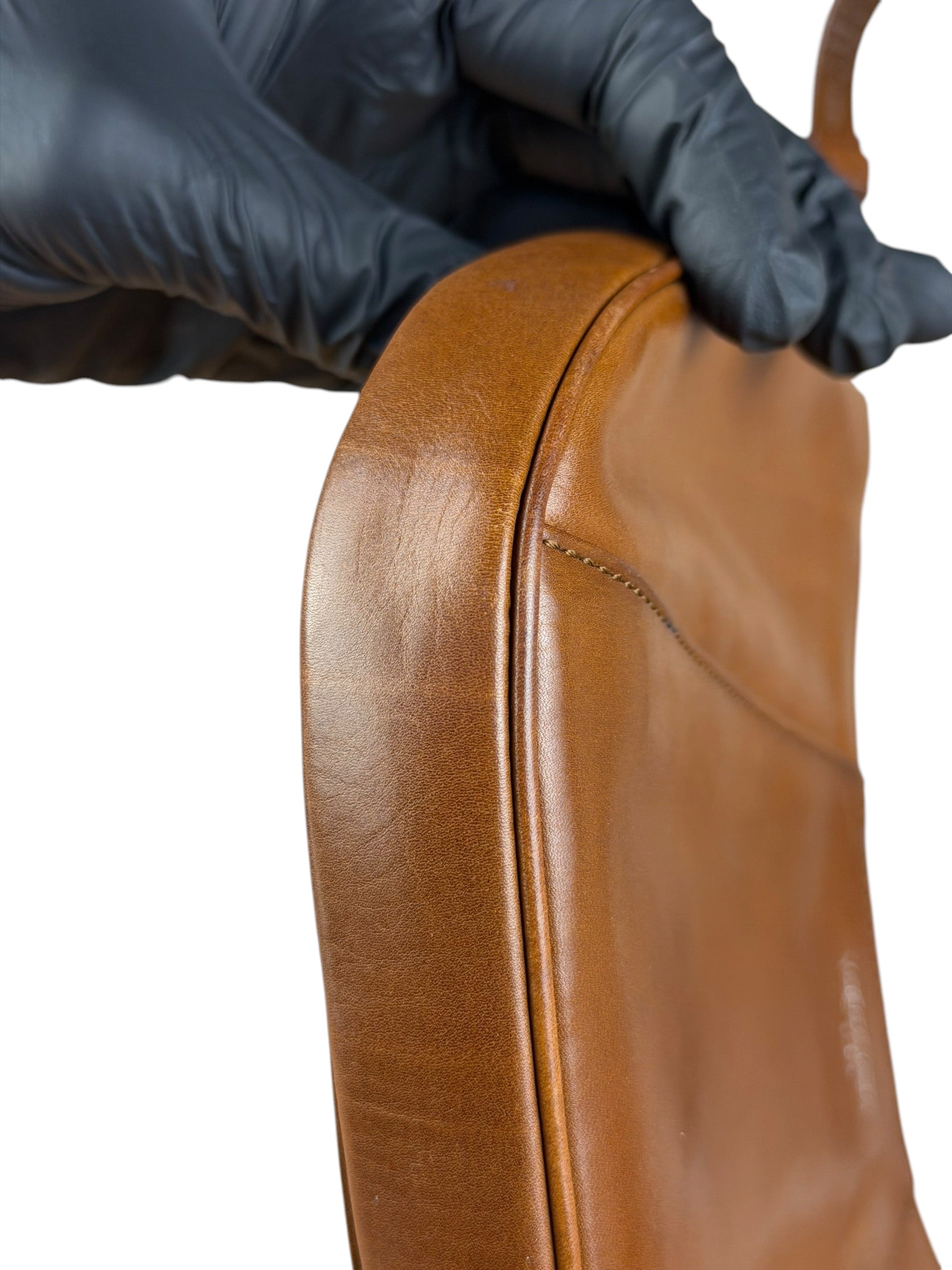 Saint Laurent Vintage Brown Leather Mini Shoulder Bag