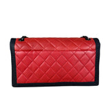 Chanel Red/Blue Grosgrain Ribbon Trim Shoulder Bag-1987