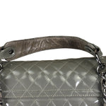 Chanel Grey Patent Leather Mademoiselle Kelly Flap Bag 2008