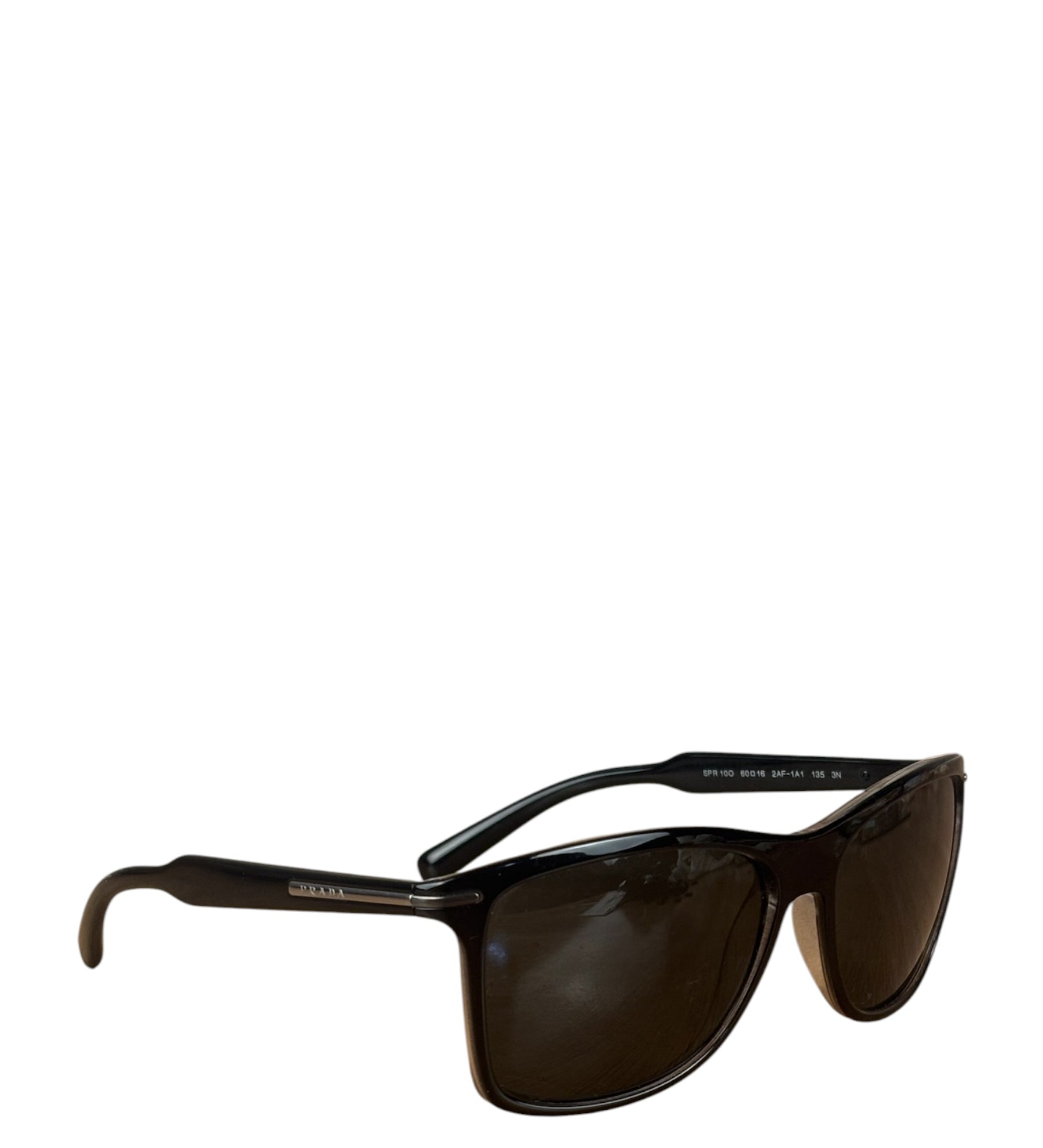 Prada Dark Gray Translucent Sleek Sunglasses