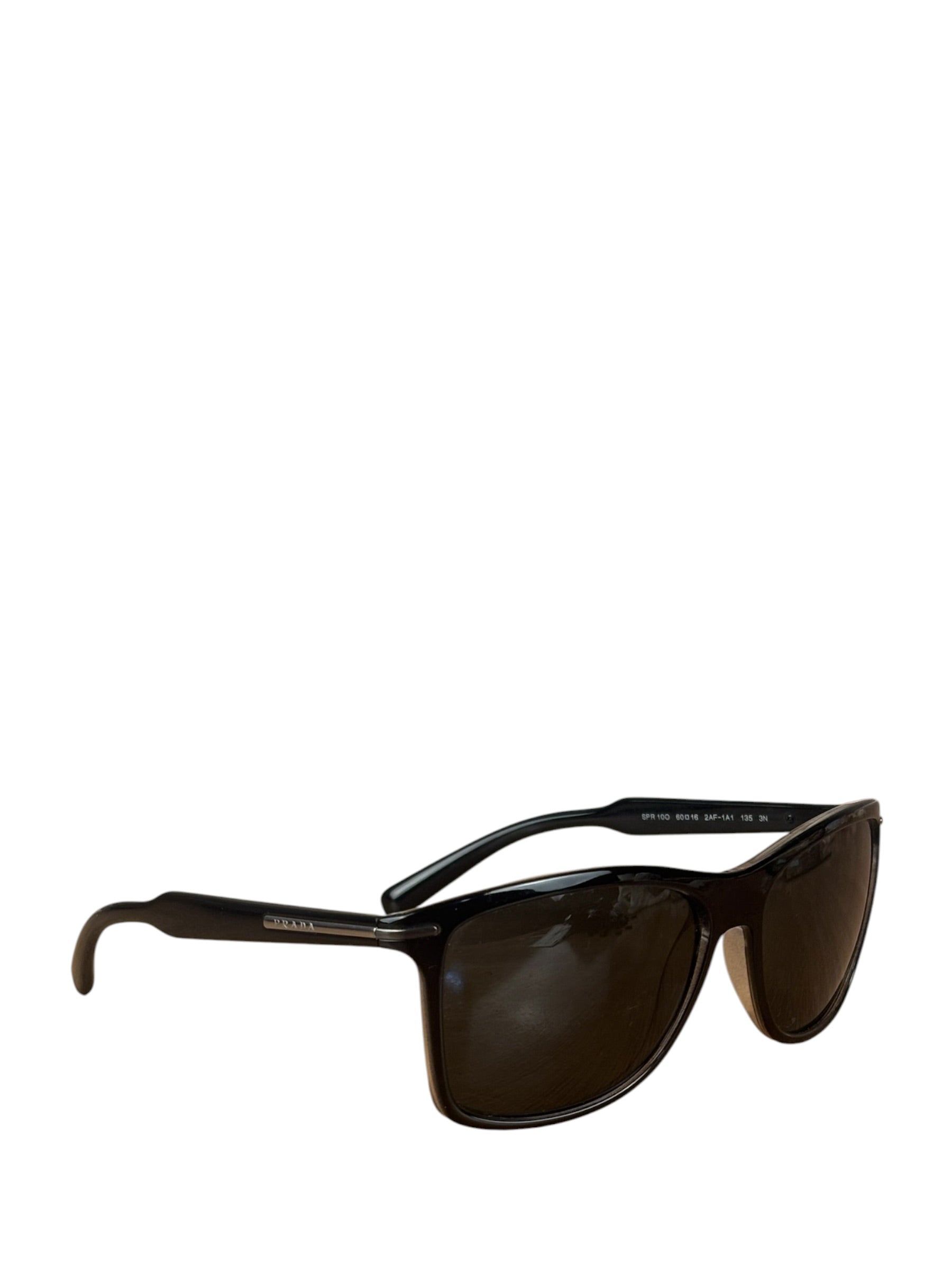 Prada Dark Gray Translucent Sleek Sunglasses