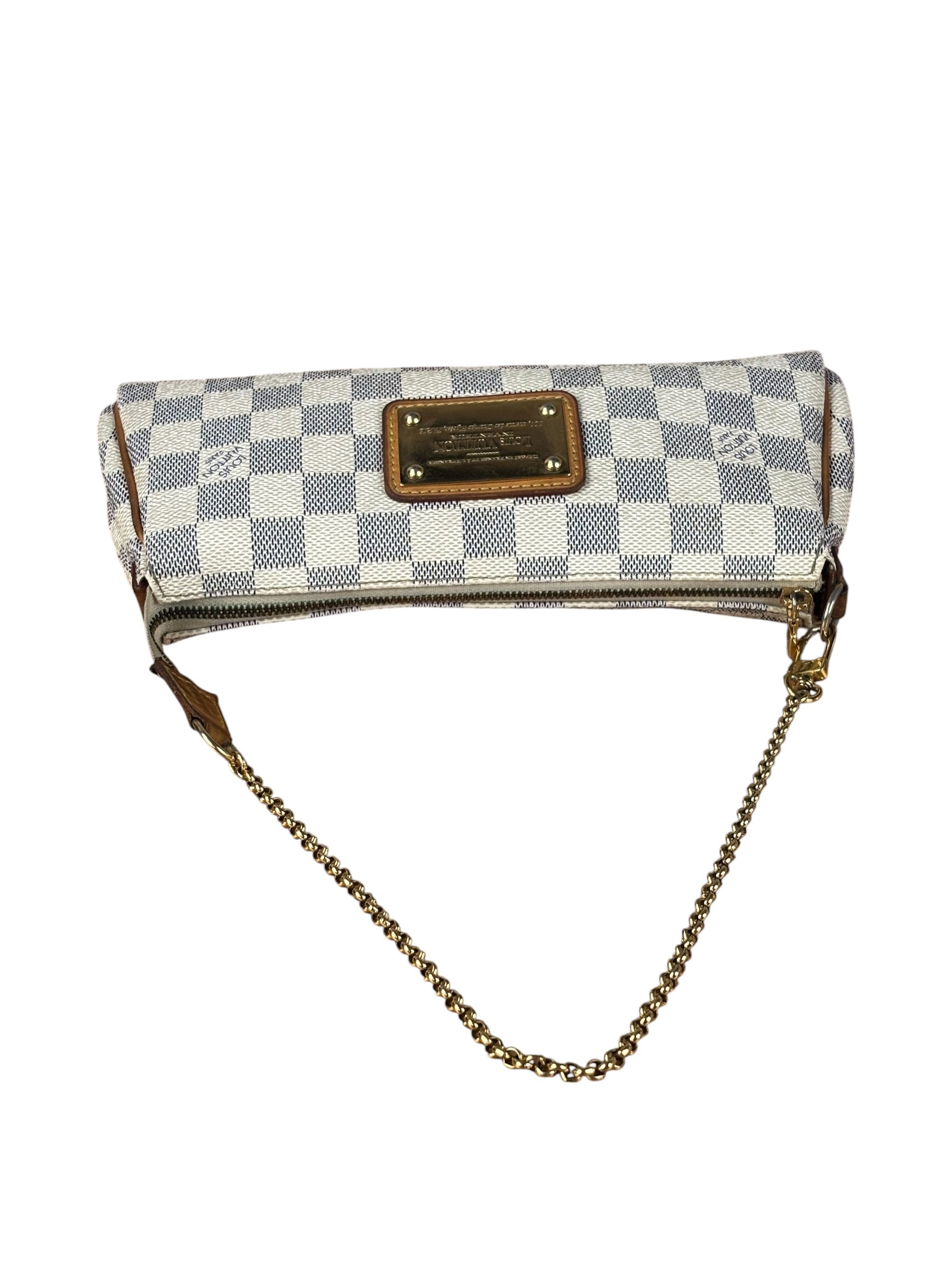 Louis Vuitton Damier Azur Eva Clutch Shoulder Bag