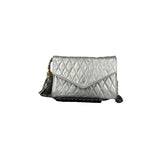 Chanel Vintage Metallic Silver Quilted Tassel Flap Bag 1997