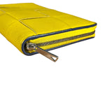 Bottega Veneta Large Intreccio Long Zip Wallet Yellow