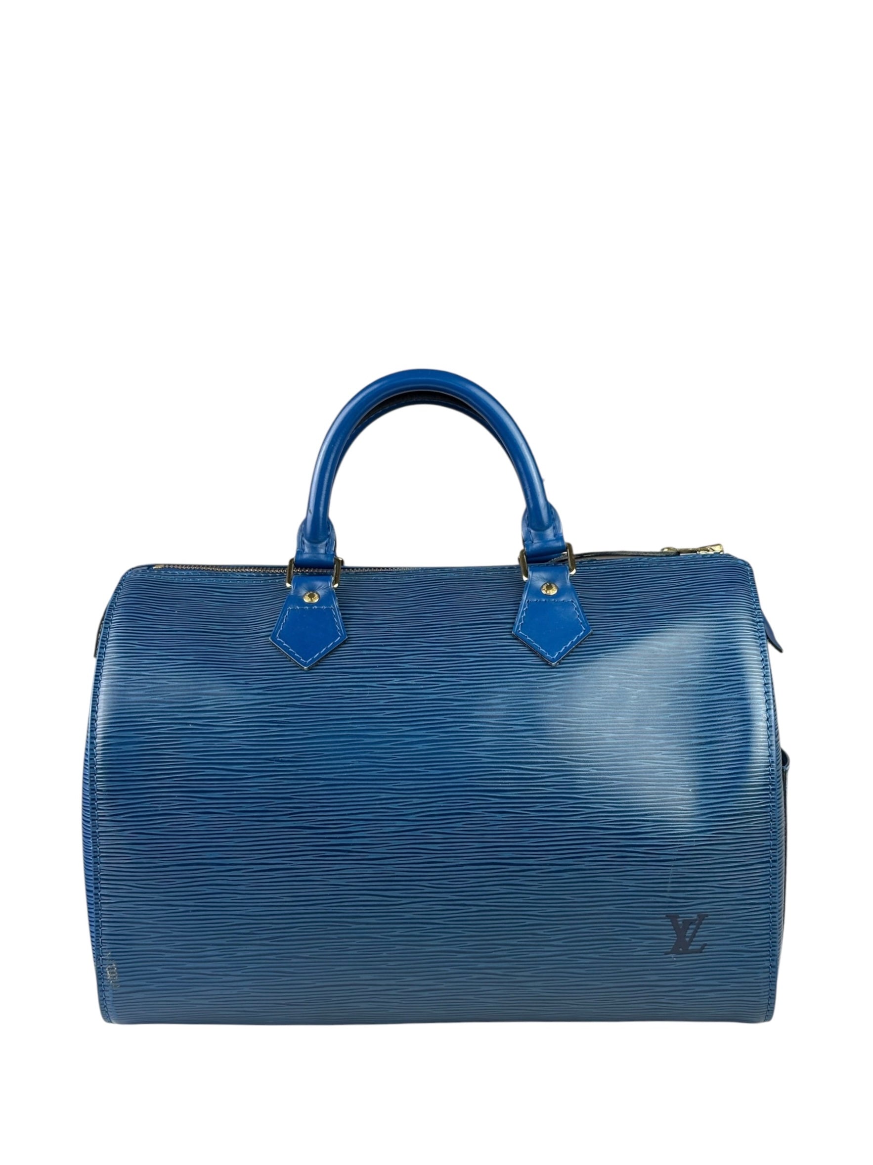 Louis Vuitton Blue Epi Leather Speedy 30