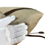 Prada Vintage Jacquard Logo Tote Brown