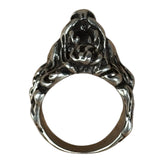 Gucci Silver Cocktail Lion Head Motif Ring