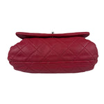 Chanel Red Quilted Leather CC Curvy Flap Bag 2015