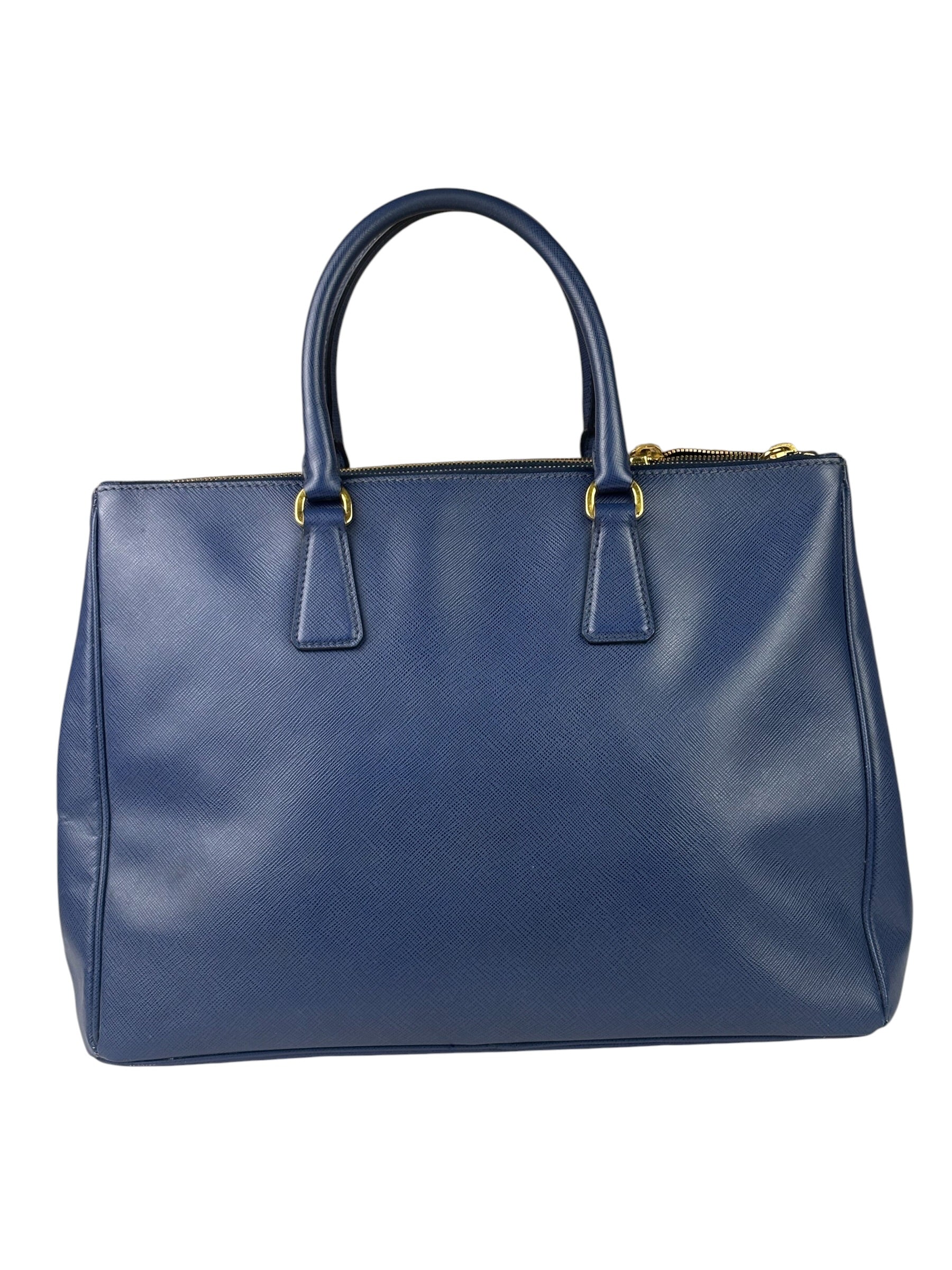 Prada Navy Saffiano Leather Galleria Tote