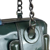 Fendi Vintage Green Patent Leather B Handbag