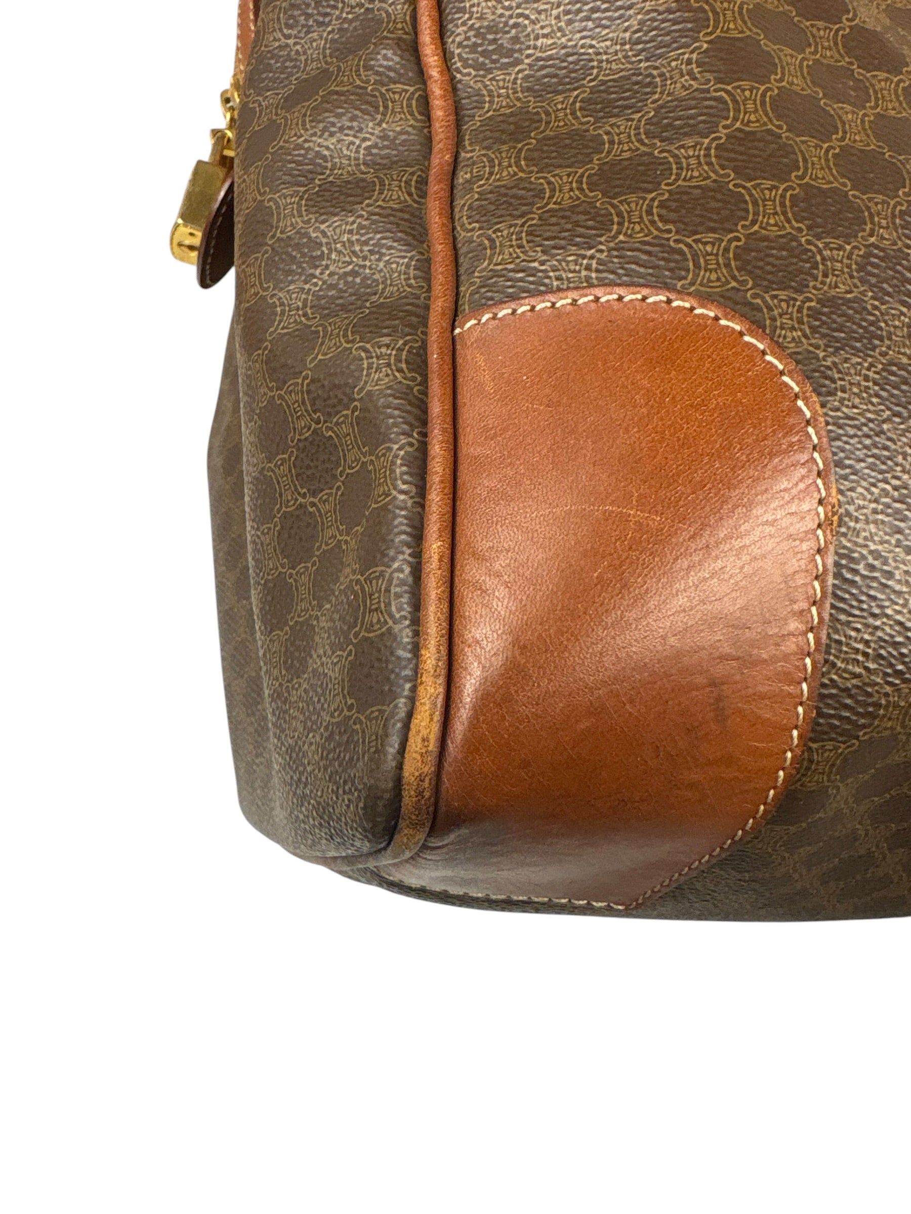 Celine Vintage Macadam Weekender Boston Bag