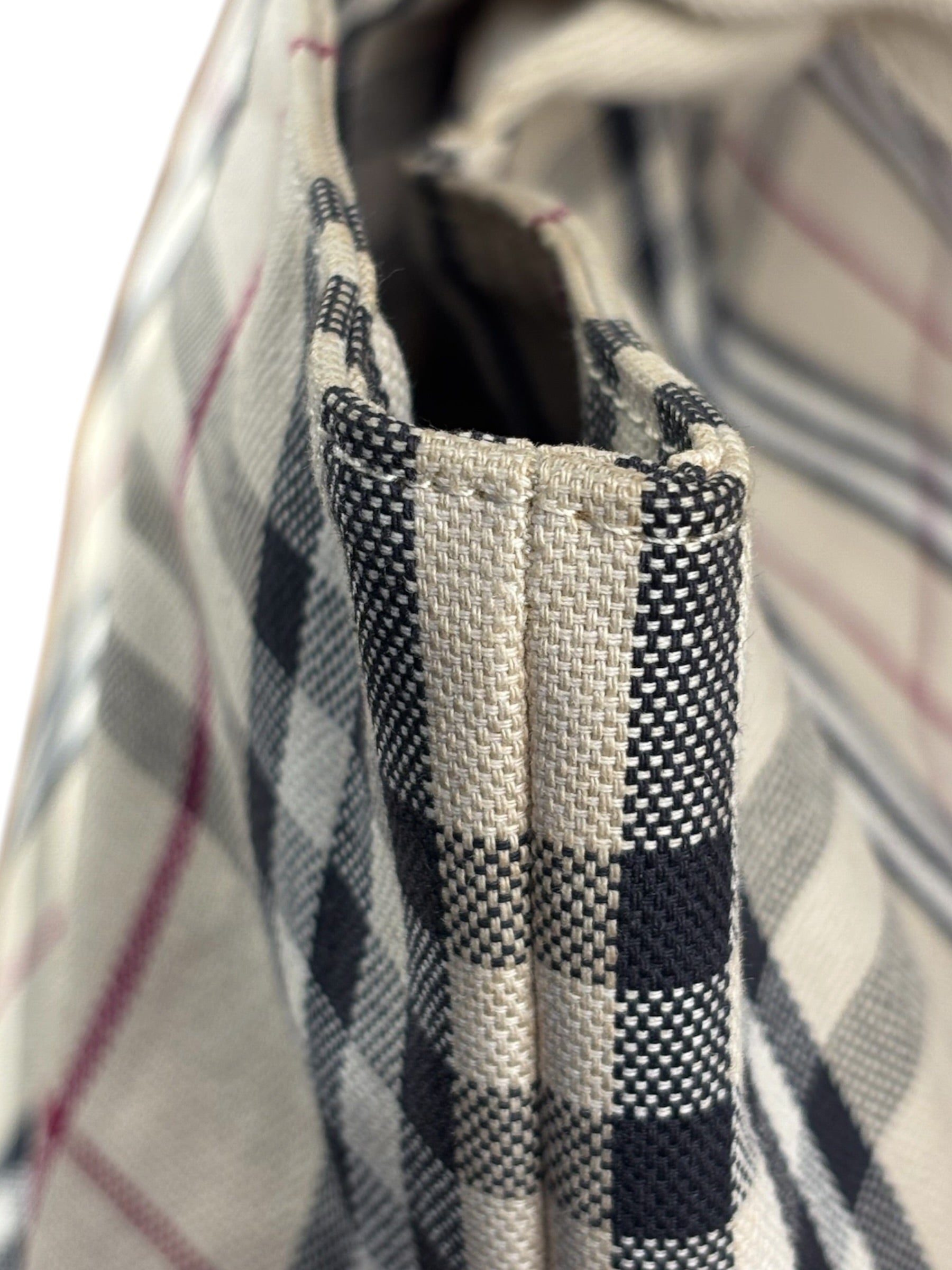 Burberry Vintage Canvas House Check Tote Bag