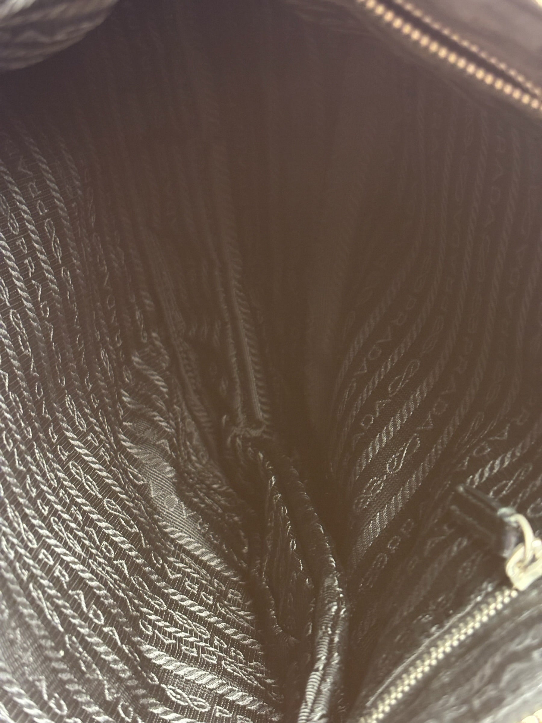 Prada Patent-Trimmed Nylon Crossbody Bag