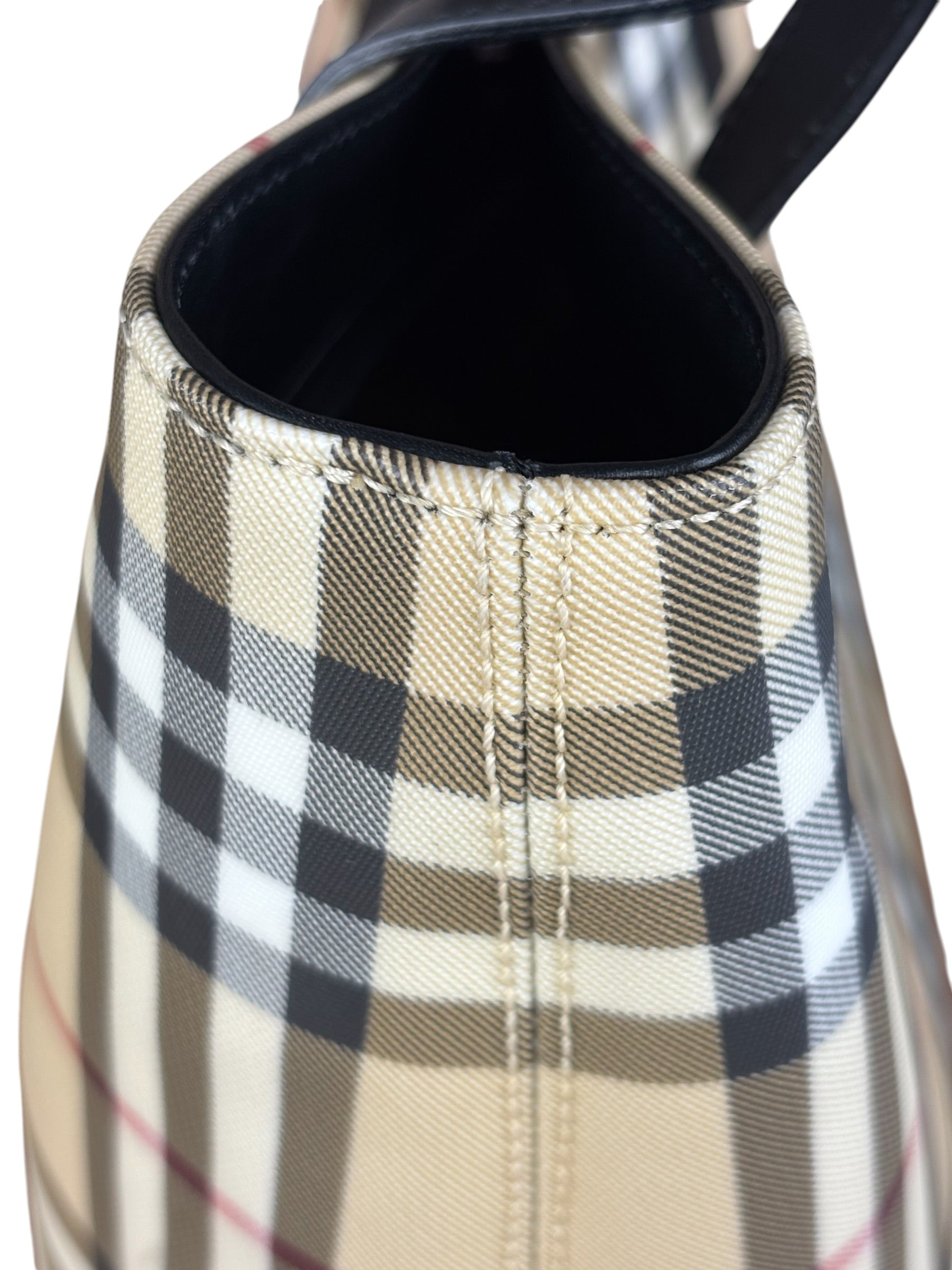 Burberry Bicolor Canvas House Check Tote Bag