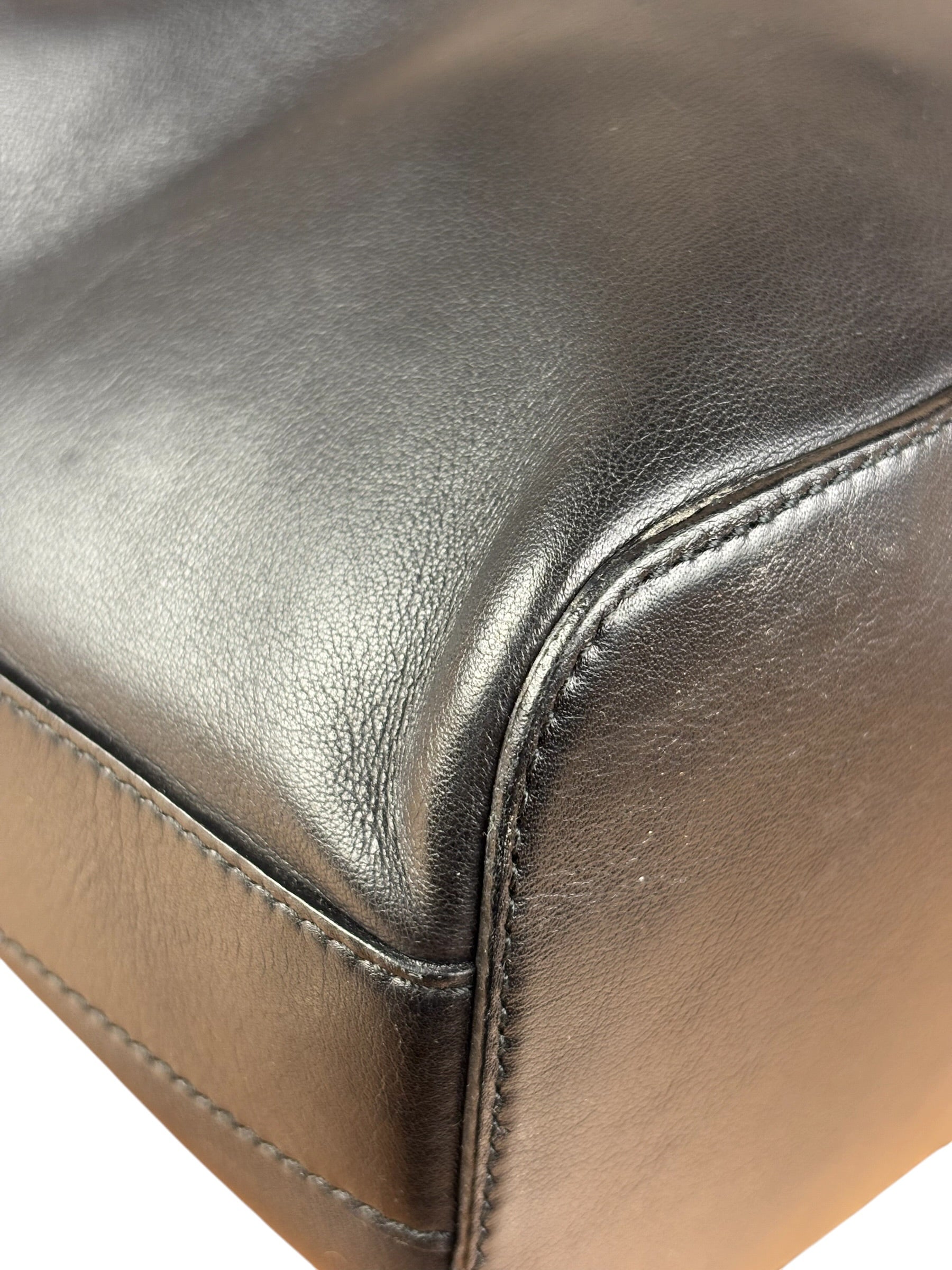 Gucci Black Leather Chain Hobo Bag