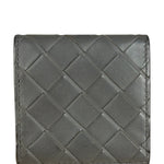 Bottega Veneta Grey Leather Bi-Fold Wallet