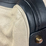 Chloe Beige/Black Leather Alice Satchel/Tote Bag