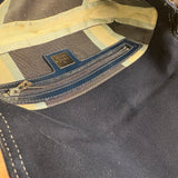 Fendi Denim Canvas Wave Buckle Pochette