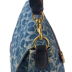 Coach Signature Blue Jacquard Denim Soft Tabby Shoulder Bag