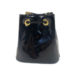 Prada Black Patent Leather Mini Chain Pouch
