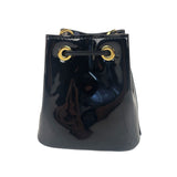 Prada Black Patent Leather Mini Chain Pouch