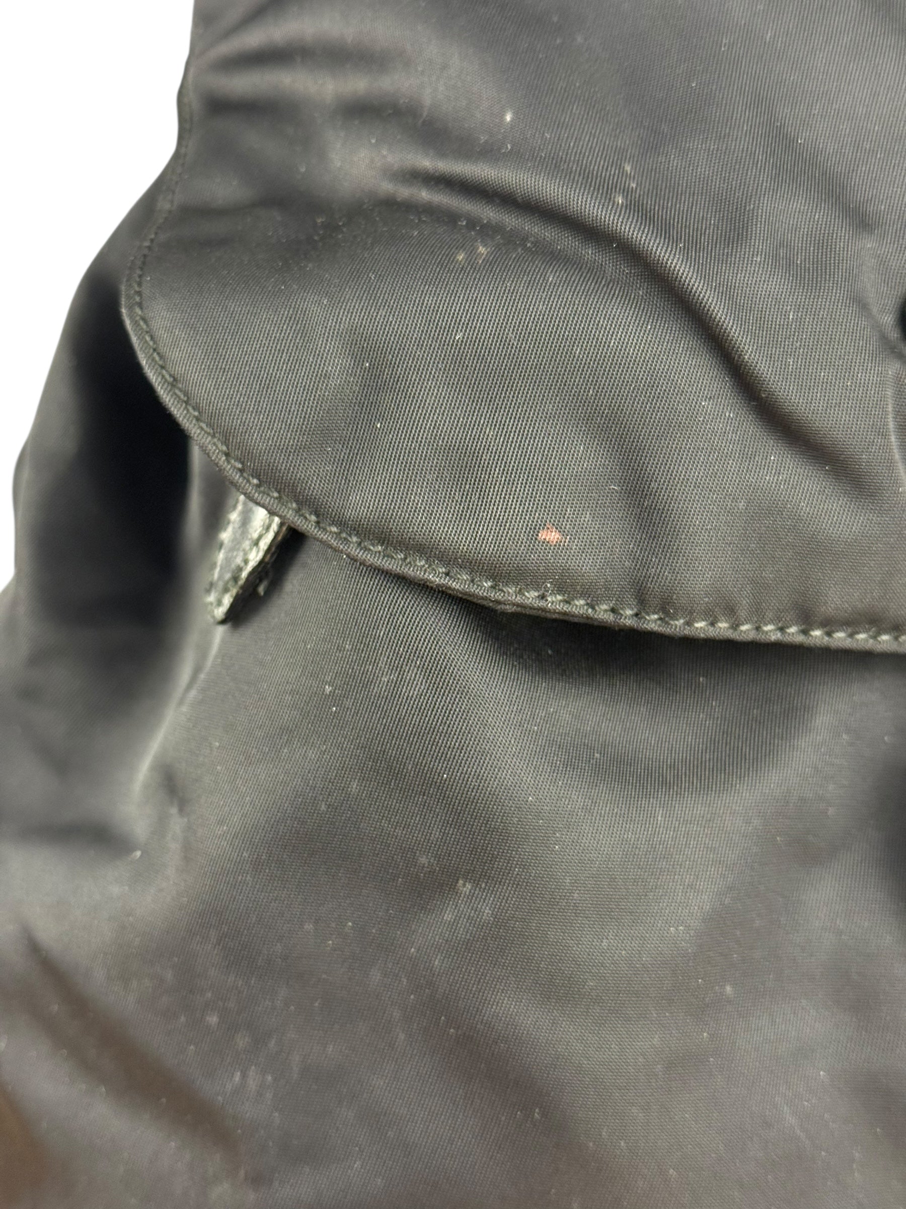 Prada Vintage Black Nylon Drawstring Backpack