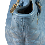 Christian Dior Blue Leather Panarea Tote