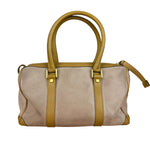 Gucci Vintage Pink Suede Mini Boston Handbag