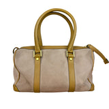 Gucci Vintage Pink Suede Mini Boston Handbag